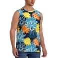thumbnail image 1 of Fotbe Men's Sunflowers Print Men's Sleeveless Muscle Tank Tops Casual T-Shirts for Gym Workout Beach-Small, 1 of 8