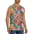 thumbnail image 1 of Fotbe Men's Tropical Fruit Print Men's Sleeveless Muscle Tank Tops Casual T-Shirts for Gym Workout Beach-X-Large, 1 of 8