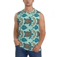 thumbnail image 1 of Fotbe Men's Turtles And Seahorses Print Men's Sleeveless Muscle Tank Tops Casual T-Shirts for Gym Workout Beach-Small, 1 of 8