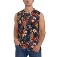 thumbnail image 1 of Fotbe Men's Vintage Floral Print Men's Sleeveless Muscle Tank Tops Casual T-Shirts for Gym Workout Beach-X-Large, 1 of 8