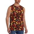 thumbnail image 1 of Fotbe Men's Warm Plants and Mushrooms Print Men's Sleeveless Muscle Tank Tops Casual T-Shirts for Gym Workout Beach-Small, 1 of 8