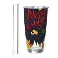 thumbnail image 1 of Fotbe Merry Christmas Elk Pattern 20 oz Tumbler Stainless Steel Vacuum Insulated Coffee Ice Cup Double Wall Travel Flask Leak-proof Coffee Cup-Straw Two-piece Set, 1 of 8