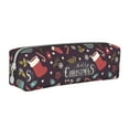 thumbnail image 1 of Fotbe Merry Christmas Pattern Leather Pencil Case, Pencil Pouch with Durable Zipper, Compact and Stylish Organizer for Stationery, Art Supplies, Travel Essentials, 1 of 7