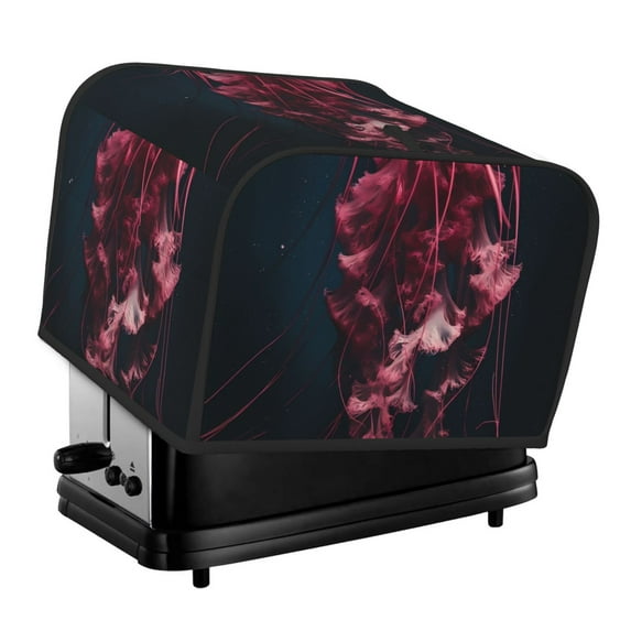 Fotbe Mesmerizing Pink Jellyfish for Four Slice Toaster Cover, Fingerprint Protector, Super Soft Appliance Cover And Dust Cover,Bread Dust Cover & Fingerprint Protection