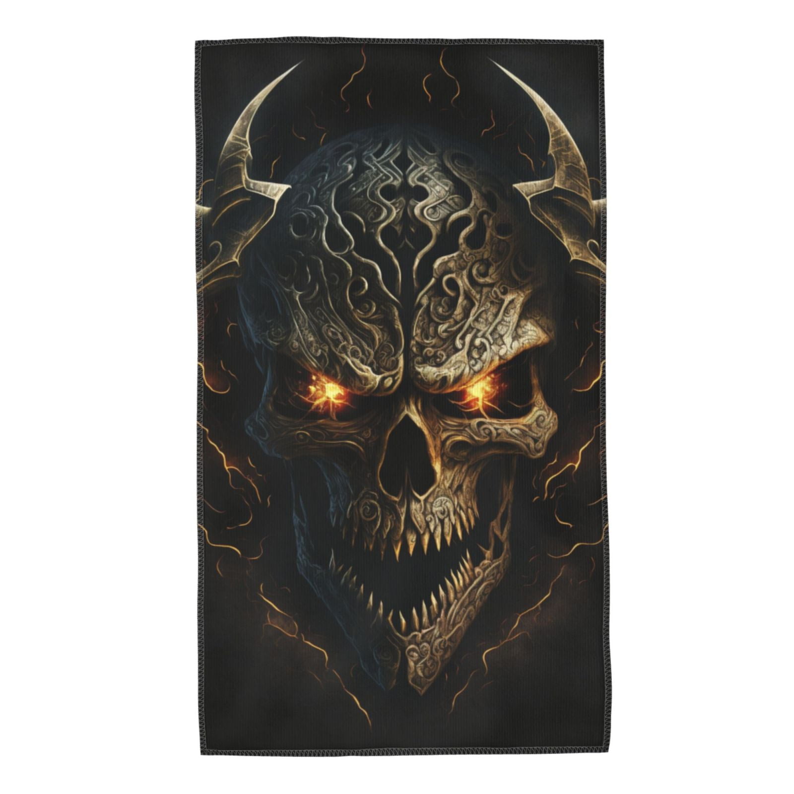 ELLEGARDEN　skull bath towel ELLEGARDEN skull bath towel Gothic Skull Embroidery Hand