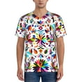 thumbnail image 1 of Fotbe Mexican Bright Style Baseball Jersey Shirt for Men and Women, Casual Short Sleeves Button Down T-Shirt-Small, 1 of 9
