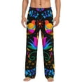 thumbnail image 1 of Fotbe Mexican Flower Traditional1 Men's Pajama Pants,Sleepwear Pants,Pj Bottoms Drawstring And Pockets-Large, 1 of 9