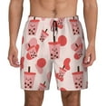 thumbnail image 1 of Fotbe Milk Tea Men’s Swim Trunks Quick Dry Swim Shorts Board Shorts with Mesh Lining-Small, 1 of 9