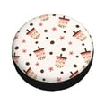 thumbnail image 1 of Fotbe Milk Tea Spare Tire Cover Thickening Universal Fit for Jeep, Trailer, RV, SUV, Truck, Tough Tire Wheel Soft Cover-17 inch, 1 of 8