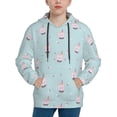 thumbnail image 1 of Fotbe Milk Tea1 Pattern Youth Pullover Hooded Sweatshirt, Boys Hoodie, Kangaroo Pocket Hoodie for Kids Girls -Small, 1 of 6