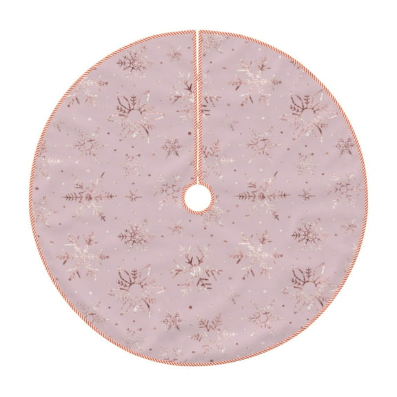 Fotbe Minimalist Snowflake Pattern Christmas Tree Skirt, Tree Skirts Plush Christmas Decorations, Christmas Tree Skirts Xmas Decorations Holiday Party Decor-30"