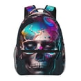 thumbnail image 1 of Fotbe Modern Abstract Colorful Skull B Pattern Casual Backpack for School, Travel, and Outdoor Activities - Durable, Lightweight, and Comfortable, 1 of 5