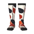 thumbnail image 1 of Fotbe Modern Abstract Leaf Pattern print Women's Men's Novelty Crew Socks Cotton Socks Knee High Socks for Walking,Running,Nurses,Pregnancy, 1 of 8