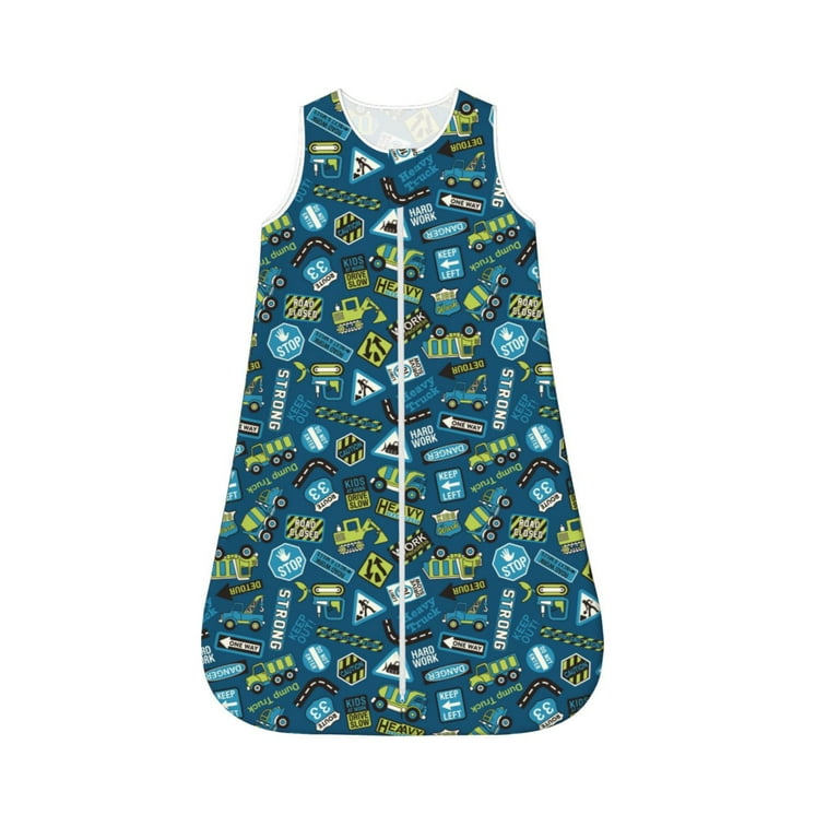 Fotbe Modern Excavator Pattern Sleep Sack Baby Wearable Blanket with Zipper Extra Soft Cotton Sleeveless Sleeping Bag for Infants X Large Walmart