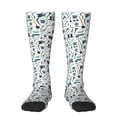 thumbnail image 1 of Fotbe Modern Industry print Women's Men's Novelty Crew Socks Cotton Socks Knee High Socks for Walking,Running,Nurses,Pregnancy, 1 of 9