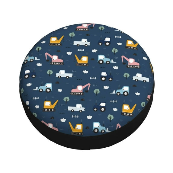 Fotbe Modern Modern Excavator Spare Tire Cover Thickening Universal Fit for Jeep, Trailer, RV, SUV, Truck, Tough Tire Wheel Soft Cover-14 inch