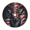 thumbnail image 1 of Fotbe Modern USA Deer Head Pattern Christmas Tree Skirt, Tree Skirts Plush Christmas Decorations, Christmas Tree Skirts Xmas Decorations Holiday Party Decor-48", 1 of 6