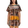 thumbnail image 1 of Fotbe Modern Urban Monkey Print Pajama Set for Women 2 Piece Loungewear Short Sleeve Tops and Shorts Set Soft Sleepwear-4X-Large, 1 of 7