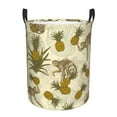 thumbnail image 1 of Fotbe Monkeys and Pinealpples Laundry Basket with Handles, Waterproof Large Laundry Hamper, Wash Bag for Corner Dorm, Rolling Laundry Basket with Handles-Small, 1 of 8
