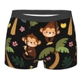 thumbnail image 1 of Fotbe Monkeys Swinging from Palms Men’s Total Support Pouch Boxer Briefs, X-Temp Cooling, Moisture-Wicking Underwear, Regular, Long-leg and Trunk-, 1 of 9