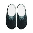 thumbnail image 1 of Fotbe Moody Ram Portrait Pattern Women's Fuzzy Curly Fur Memory Foam Loafer Slippers Indoor Outdoor Slippers Winter Home Shoes-35/36, 1 of 7