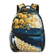 thumbnail image 1 of Fotbe Moonlit Golden Tree Peacock Pattern Casual Backpack for School, Travel, and Outdoor Activities - Durable, Lightweight, and Comfortable, 1 of 5