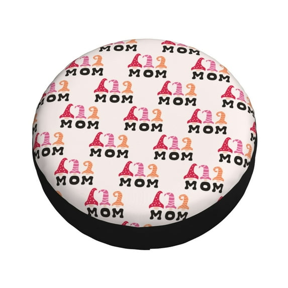 Fotbe Mothers Day Spare Tire Cover Thickening Universal Fit for Jeep, Trailer, RV, SUV, Truck, Tough Tire Wheel Soft Cover-17 inch