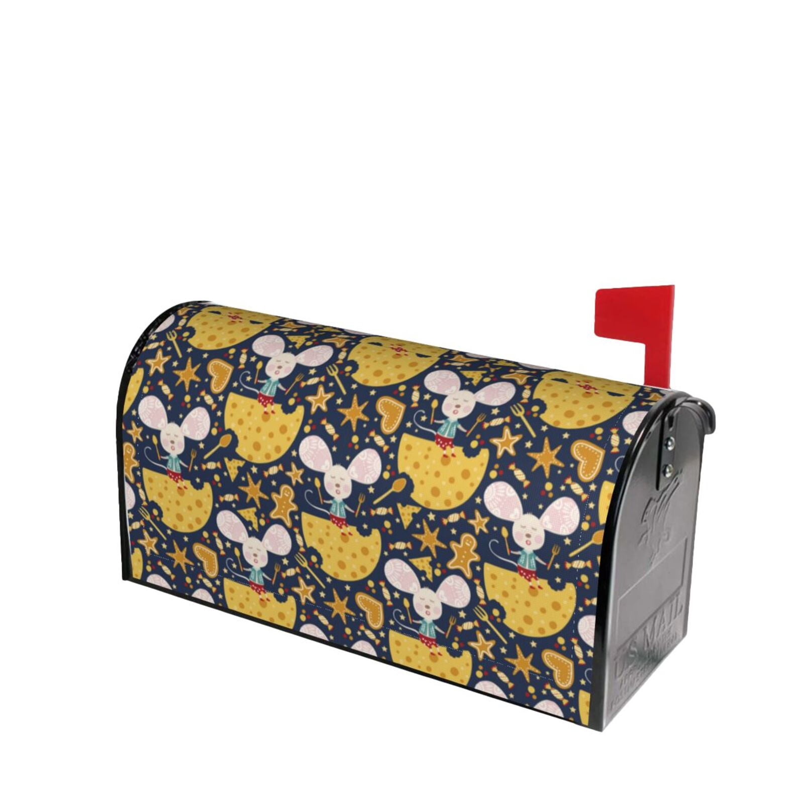 Fotbe Mouse Cheese Mailbox Covers Post Letter Box Cover Garden Decor ...