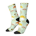 thumbnail image 1 of Fotbe Mushroom Bee Pattern Long Socks for Men & Women – Breathable & Stretchy Compression Socks, Ideal for Running, Travel, and Everyday Wear Size 5-11, 1 of 6