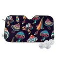 thumbnail image 1 of Fotbe Mushroom Doodle Car Windshield Sunshade | Sun Visor Protector Front Window Shade, Keeps Out UV Rays, Keeps Your Vehicle Cool-Small, 1 of 7