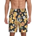 thumbnail image 1 of Fotbe Mushrooms Honeycomb Pajama Shorts for Men, Men's Pajama Bottoms, Sleepwear,Short Pajama Pants-Large, 1 of 9