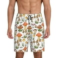 thumbnail image 1 of Fotbe Mushrooms Pajama Shorts for Men, Men's Pajama Bottoms, Sleepwear,Short Pajama Pants-X-Large, 1 of 9