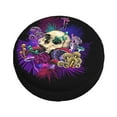thumbnail image 1 of Fotbe Mushrooms and Skull Spare Tire Cover Thickening Universal Fit for Jeep, Trailer, RV, SUV, Truck, Tough Tire Wheel Soft Cover-16 inch, 1 of 9