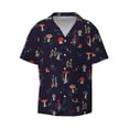 thumbnail image 1 of Fotbe Mushrooms3 print Short Sleeve Button Down Shirts for Men Casual Summer Beach Wrinkle Free Shirt-4X-Large, 1 of 7