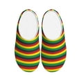 thumbnail image 1 of Fotbe Music Colors 1 Pattern Women's Fuzzy Curly Fur Memory Foam Loafer Slippers Indoor Outdoor Slippers Winter Home Shoes-37/38, 1 of 7