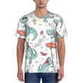 thumbnail image 1 of Fotbe Music Lover Dinosaur Baseball Jersey Shirt for Men and Women, Casual Short Sleeves Button Down T-Shirt-XX-Large, 1 of 9