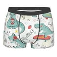 thumbnail image 1 of Fotbe Music Lover Dinosaur Men’s Total Support Pouch Boxer Briefs, X-Temp Cooling, Moisture-Wicking Underwear, Regular, Long-leg and Trunk-Large, 1 of 9