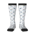 thumbnail image 1 of Fotbe Music Shark print Women's Men's Novelty Crew Socks Cotton Socks Knee High Socks for Walking,Running,Nurses,Pregnancy, 1 of 9