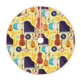 thumbnail image 1 of Fotbe Musical Instruments Pattern Christmas Tree Skirt, Tree Skirts Plush Christmas Decorations, Christmas Tree Skirts Xmas Decorations Holiday Party Decor-48", 1 of 6
