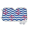 thumbnail image 1 of Fotbe Nautical Anchors Car Windshield Sunshade | Sun Visor Protector Front Window Shade, Keeps Out UV Rays, Keeps Your Vehicle Cool-Small, 1 of 7