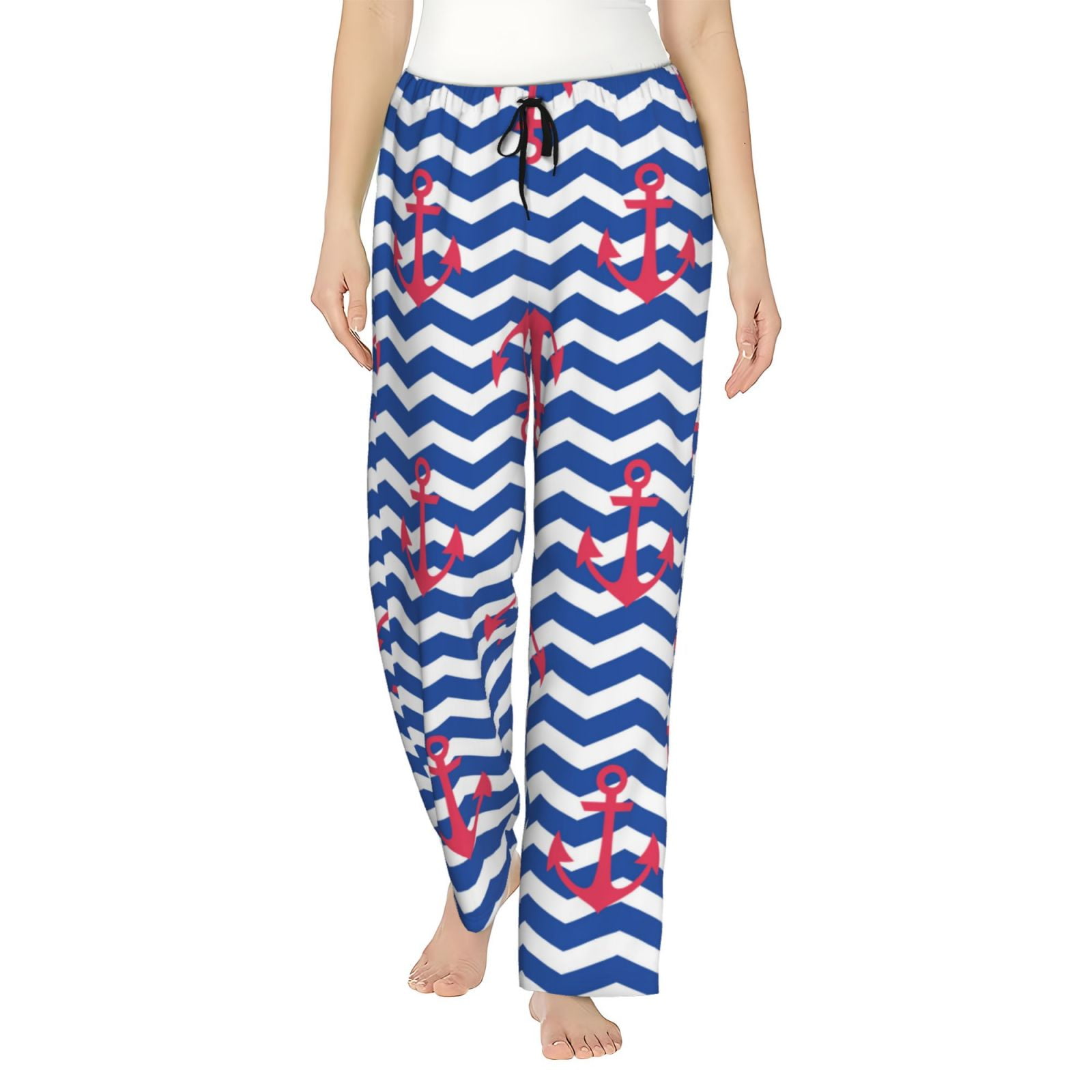 Fotbe Nautical Anchors Women's Pajama Pants,Sleepwear Pants,Pj Bottoms ...