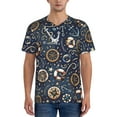 thumbnail image 1 of Fotbe Nautical Baseball Jersey Shirt for Men and Women, Casual Short Sleeves Button Down T-Shirt-X-Large, 1 of 9