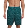 thumbnail image 1 of Fotbe Navy blue sparkling Pattern Pajama Shorts for Men, Men's Pajama Bottoms, Sleepwear,Short Pajama Pants-Large, 1 of 6