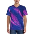 thumbnail image 1 of Fotbe Neon Gradient Blue Baseball Jersey Shirt for Men and Women, Casual Short Sleeves Button Down T-Shirt-, 1 of 9