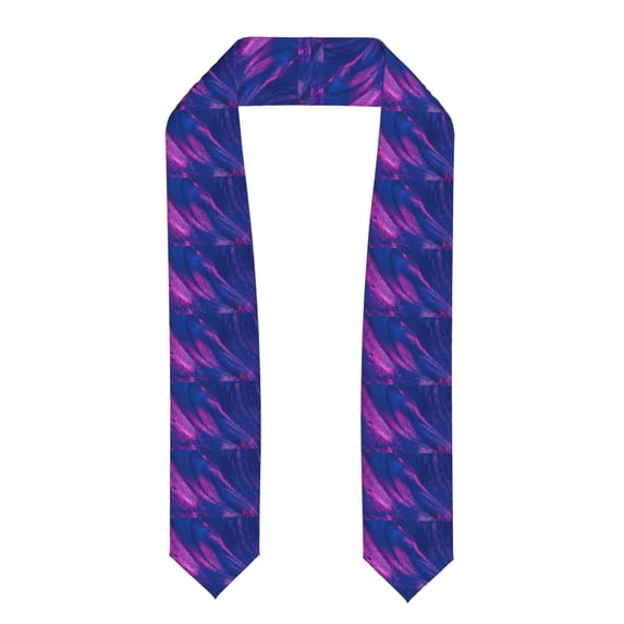 Fotbe Neon Gradient Blue Printed Class of 2024 Graduation Stole