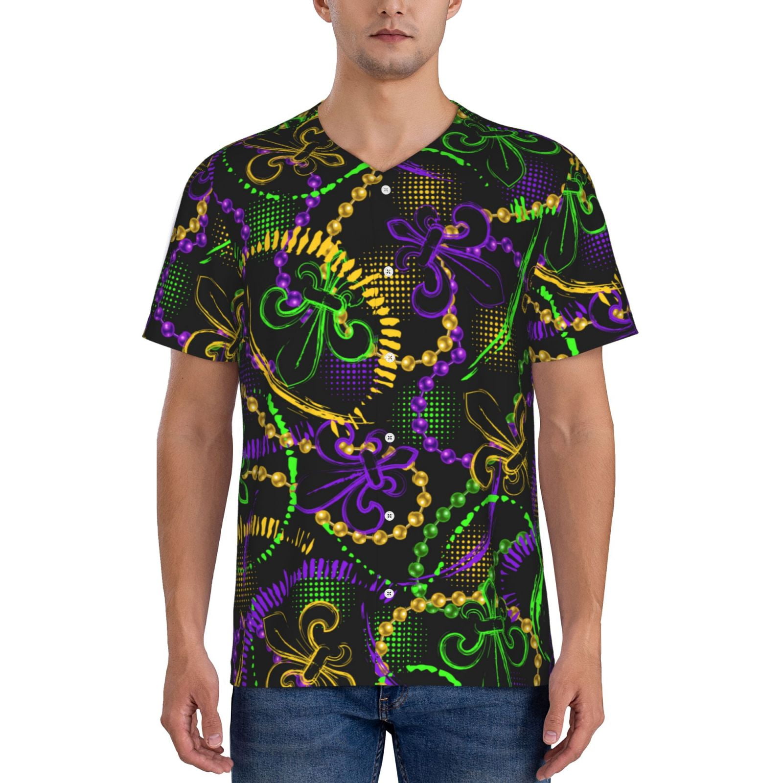 VOSERY Berretto Baseball Unisex Mardi Gras Neon – Comodo, Regolabile E Fluorescente!