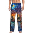thumbnail image 1 of Fotbe Neon Shanghai Cityscape Night Men's Pajama Pants,Sleepwear Pants,Pj Bottoms Drawstring And Pockets-XX-Large, 1 of 7