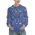thumbnail image 1 of Fotbe New-York City Pattern Womens Long Sleeve Hoodie, Pullover Hooded Sweatshirt, Kangaroo Pocket Hoodie with Eye-catching Drawstrings-Medium, 1 of 7