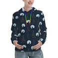 thumbnail image 1 of Fotbe Night Forest Wolf Pattern Womens Long Sleeve Hoodie, Pullover Hooded Sweatshirt, Kangaroo Pocket Hoodie with Eye-catching Drawstrings-Large, 1 of 7
