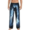 thumbnail image 1 of Fotbe Night Scene of Wolves Men's Pajama Pants,Sleepwear Pants,Pj Bottoms Drawstring And Pockets-Medium, 1 of 9